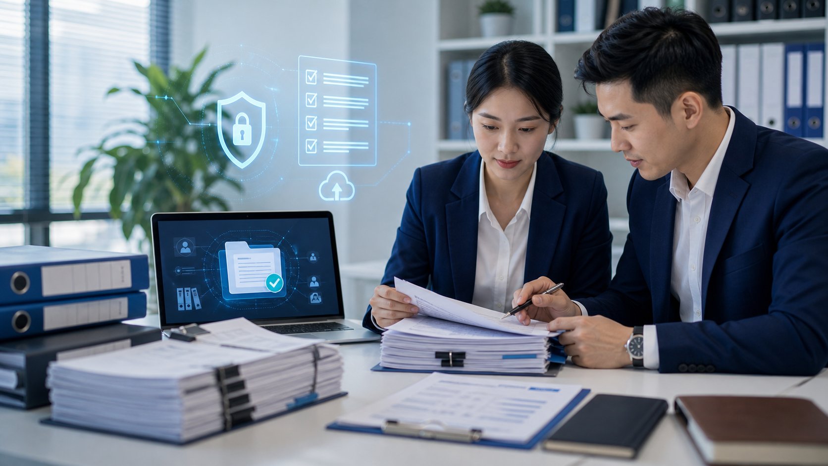 Chuyên viên kiểm tra tài liệu và luồng xử lý dữ liệu